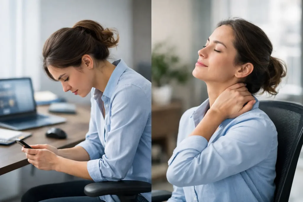 How to Relieve Tech Neck Without Overcorrecting