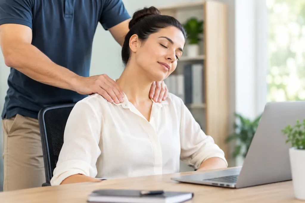 Posture Strain Massage for Desk-Work Relief